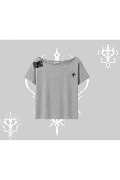 Tarzsokak Λευκό μπλουζάκι με λαιμόκοψη καγιάκ με προσαρμοσμένο λογότυπο