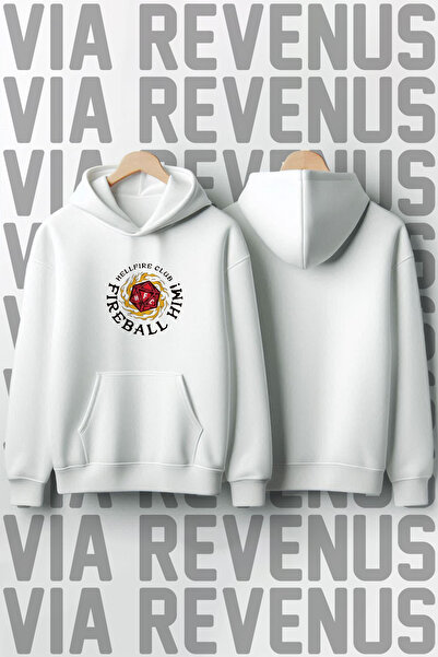 Vordevia Hellfire Club Fireball cu imprimeu bumbac 100% Calitate Premium cu g...