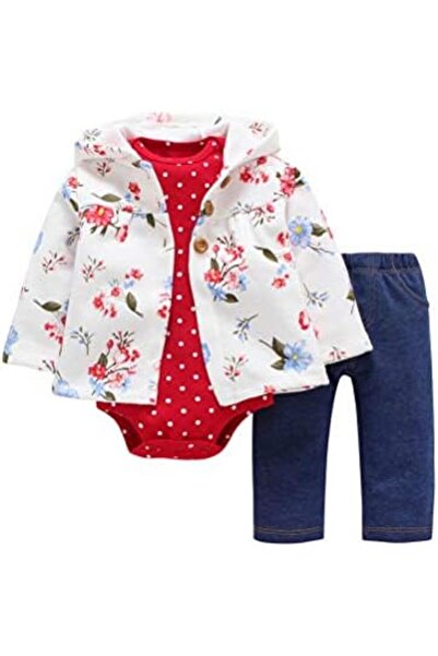 MINIMEAccessories طقم هودي من ثلاث قطع من ميني مي للأطفال حديثي الولادة | 12-...