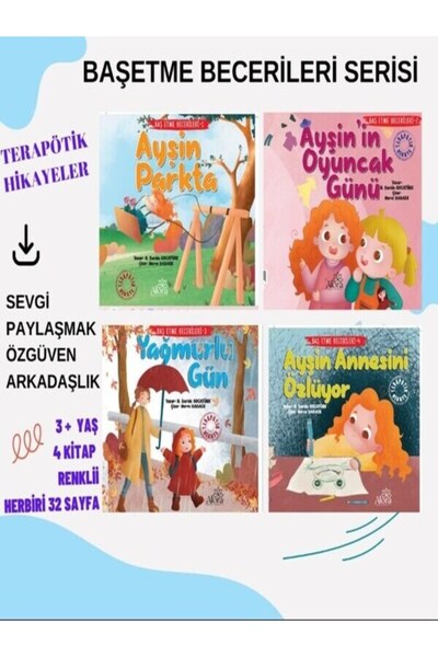 Alora Yayınevi BAŞ ETME BECERİLERİ - (RENKLİ 4 KİTAP) 3+ YAŞ