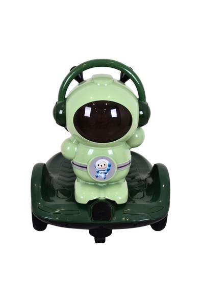 alnawadervillage دراجة أحادية كهربائية ذكية للأطفال، مزودة بجهاز تحكم عن بعد وعجلة بلاستيكية تعمل بالبطارية، موديل HY268، لون أخضر