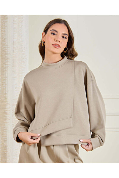 REDTAG سويت شيرت نسائي أخضر سادة