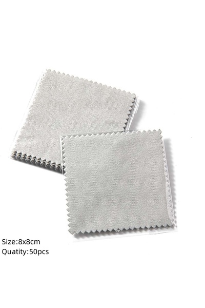 choice2 GY individual 50pcs Silver Polish Cleaner Cloth Handkerchiefs Napkins...