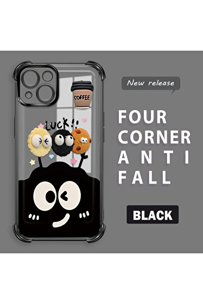 Hontinga حافظة متوافقة مع هاتف iPhone 13، حافظة هاتف من السيليكون الشفاف بنمط...