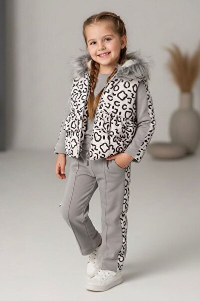 Minigimin Cicileri Сладък комплект от 3 части за момичета с леопардов принт о...