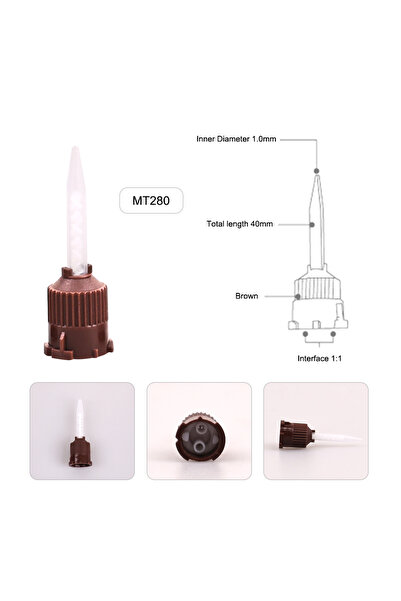 Choice1 MT280 50 قطعة/كيس رؤوس خلط الأسنان، مواد طباعة الأسنان، أنابيب تلوين ...