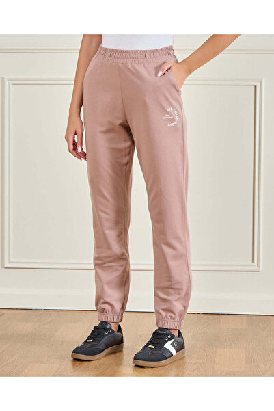 REDTAG بنطال رياضي بيج اللون بحافة مطاطية