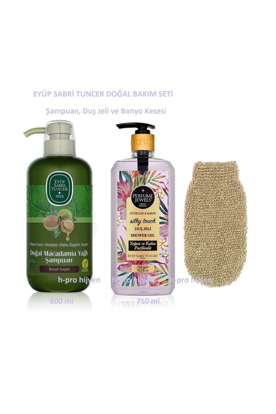 Eyüp Sabri Tuncer Natural Care Set, Macadamia Shampoo, Silky Touch Shower Gel...
