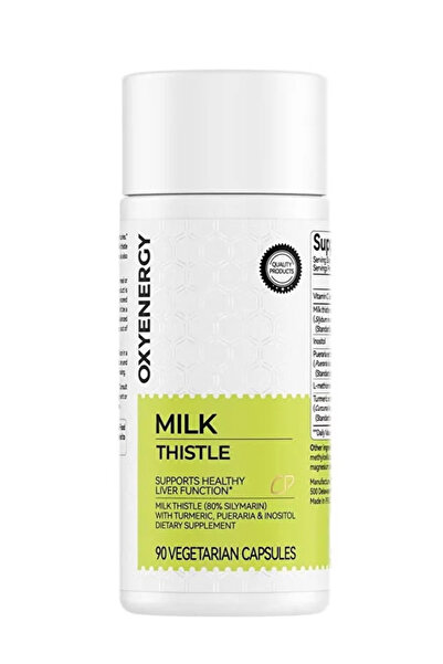 OxyEnergy مستخلص شوك الحليب سيليمارين ٣٠٠ ملغ، يدعم إزالة السموم من الكبد وإص...