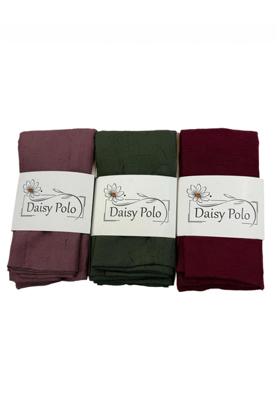 Daisy Polo Bambu Kraş Şal Üçlü Set