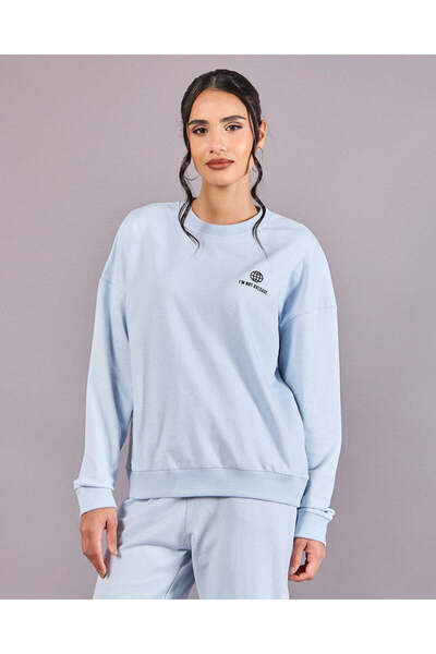 REDTAG Women Blue Sweatshirt