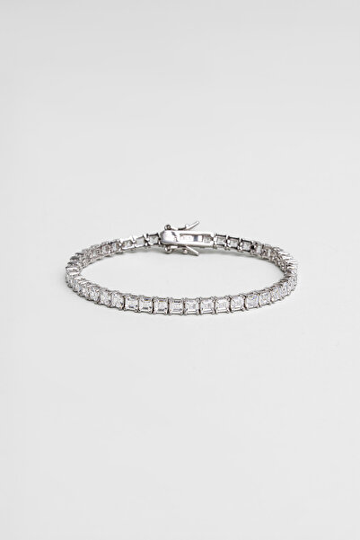 So CHIC... Zarif Dokunuş 18 Ayar Beyaz Altın Kaplama Gümüş Su Yolu Bileklik