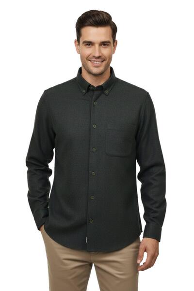 ADVANTE Men's Winter Long Sleeve Single Pocket Shirt Bgl-St04819