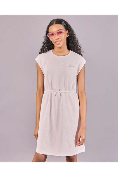 REDTAG Senior Girls Lilac Ribbed Dress