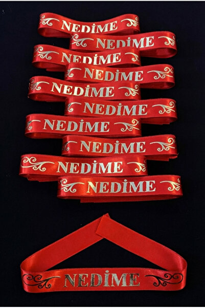 ZEYMERADE Kırmızı Gümüş Nedime Kol Kurdele, 1 Adet Bileklik Bant, Kına Gecesi...