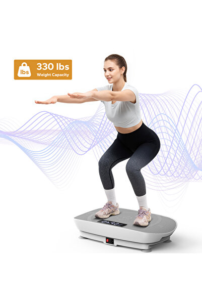 merach جهاز تمارين لوح الاهتزاز، معدات تمارين لكامل الجسم للنساء، مزود بتقنية البلوتوث ودواسة سيليكون