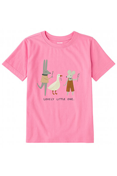 Colermi Cotton Fabric Children's T-Shirt – Cute Animals Printed Kids T-Shirt