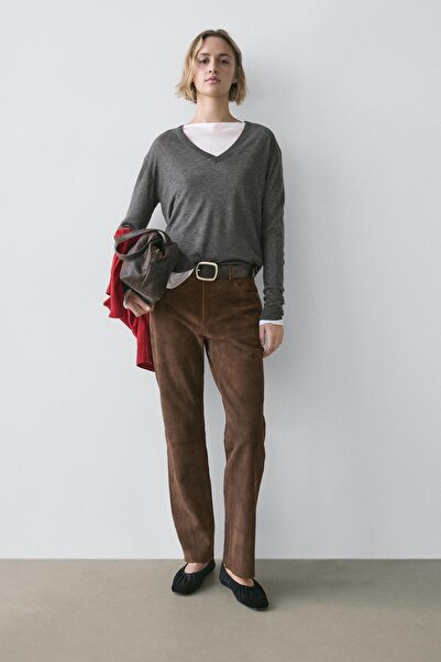 Massimo Dutti İpek ve yün karışımlı triko kazak