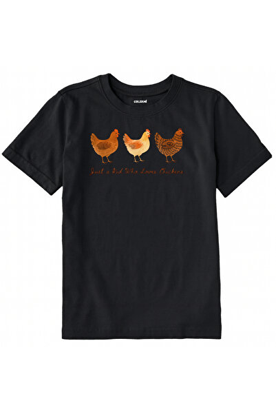 Colermi Cotton Fabric Children's T-Shirt – Chicken Pattern Children's T-Shirt