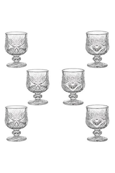 AB HOMES Σετ 6 ποτηριών με πόδι για λικέρ, 28 ml