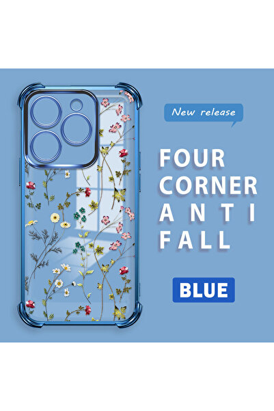 ucuc حافظة واقية من السيليكون الشفاف المتوافقة مع Tecno Spark 20/20C بأنماط زهور