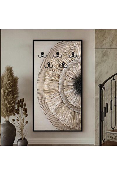 4gdran لوحة قماشية بتصميم مودرن لتعليق الملابس مع برواز شامبين مجوف