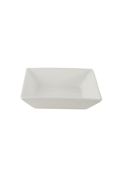 SQUALO Rectangular porcelain bowl – white – medium size – for organized and elegant presentation