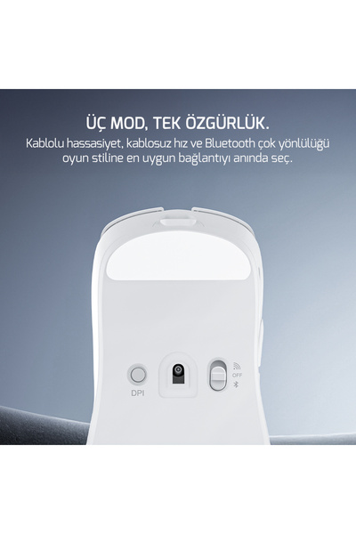 GamePower Radus PAW3311 12.000DPI Kablosuz Beyaz Ultra Hafif Gaming Mouse (Grip Tape Hediyeli)