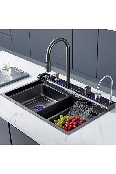 VOGMAX حوض مطبخ، حوض مطبخ عصري متعدد الوظائف، حوض مع طقم صنبور، أحواض مطبخ بإ...