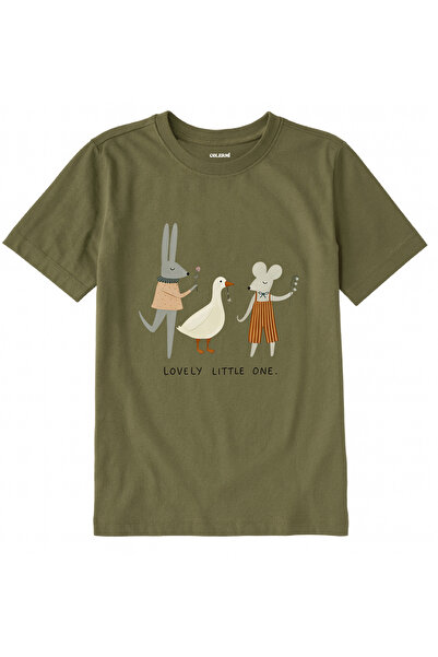 Colermi Cotton Fabric Children's T-Shirt – Cute Animals Printed Kids T-Shirt