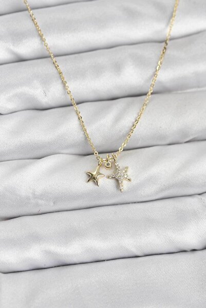 ELİZ BERRA MODA نجمة نحاسية ذهبية اللون مينيمال للنساء كي