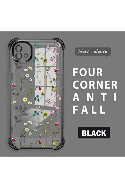 ucuc حافظة حماية من السيليكون الشفاف المتوافقة مع Realme C11 2021 بأنماط زهور