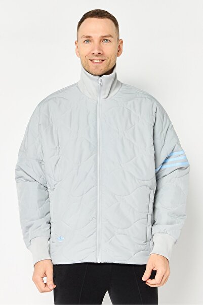 adidas Men Sportswear Fit Long Sleeve Outdoor Jacket, Light Grey