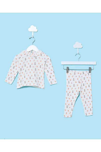 REDTAG Mint Floral Aop Full Sleeves Rib Set