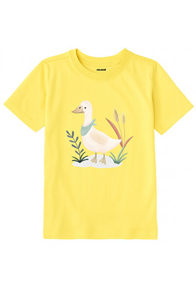 Colermi Cotton Fabric Children's T-Shirt – Natural Duck Design T-Shirt