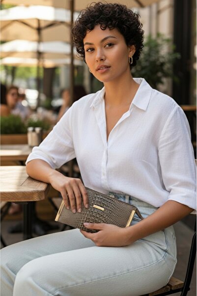 Evident Mink Iguana Patterned Small Portfolio & Women's Handbag (19 X 11)