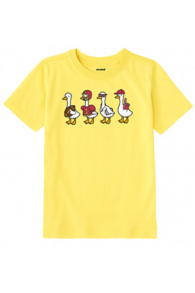 Colermi Cotton Fabric Children's T-Shirt – Sportsmen Geese Printed