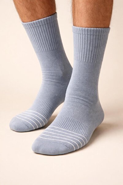 Katia&Bony Men's Striped Basic Socks Blue