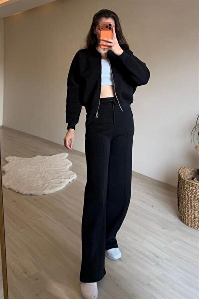 Neşeli Butik γυναικείο σετ αθλητικής φόρμας με oversized τσέπες NM029