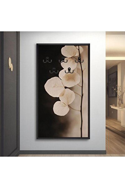 4gdran Modern Canvas Clothes Hanger with Hollow Silver Frame