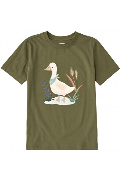 Colermi Cotton Fabric Children's T-Shirt – Natural Duck Design T-Shirt