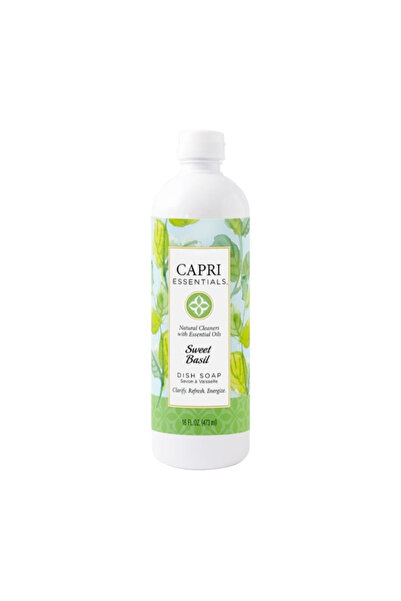 Capri Essentials سائل غسيل الأطباق الطبيعي برائحة الريحان الحلو 473 مل