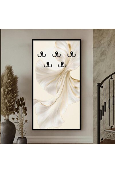 Marktna Modern Canvas Clothes Hanger with Hollow Silver Frame