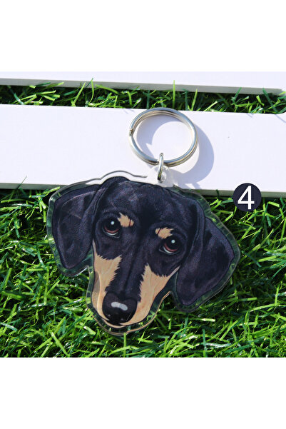 Choice 10 cm F496 1 piece acrylic cute pets dachshund dog keychain bags charm...