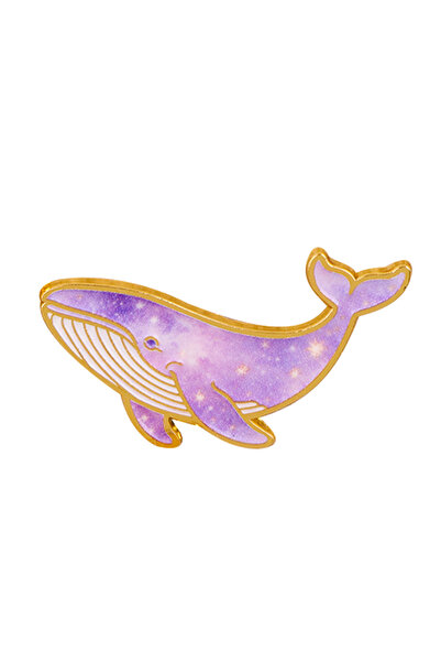 Choice دبابيس معدنية ملونة على شكل حوتين مطلية بالمينا، حيوانات بحرية مضحكة، ...