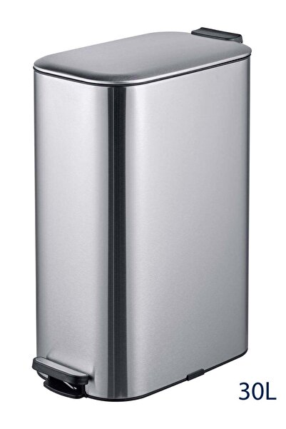 Generic سلة مهملات بدواسة سعة 30 لترًا مع إغلاق ناعم