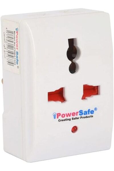 POWER SAFE Multi-Plug 3 Pin Flat Plug Without Earth Light + 1 Way 3 Pin Universal Socket & 2 Way 2 P