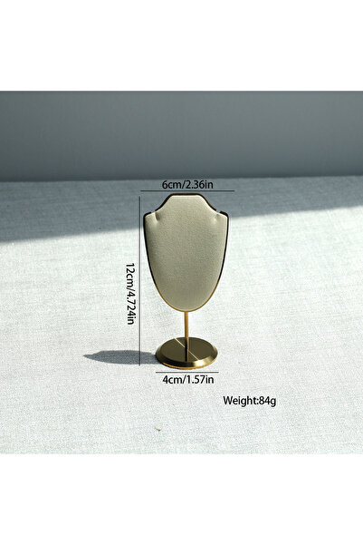 Choice حامل عرض صغير للقلائد باللون البيج، رف عرض مجوهرات، رف عرض، دعائم تخزين القلائد، مناسب لليهود