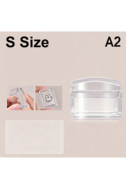 Choice A2 Transparent Nail Seal With Scraper Erasable French Nails Stamp Template Printing Tool Nail Polish