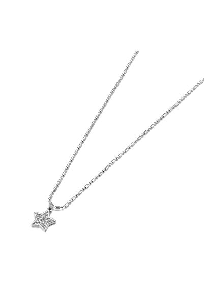 Choice قلادة لوكير N25058P بتصميم عصري مرصعة بأحجار الراين على شكل هلال ونجمة...